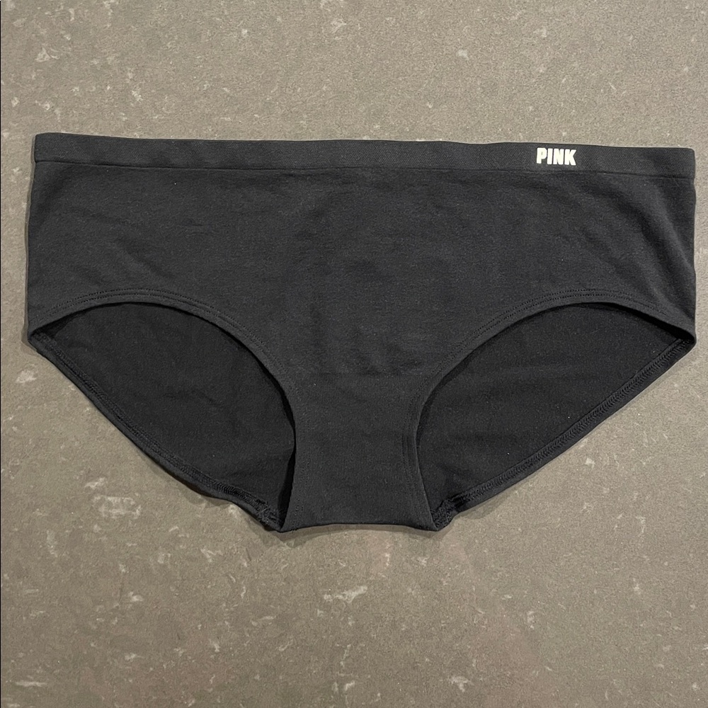 Victoria's Secret PINK Black Hipster Panty Underwear NWT Medium